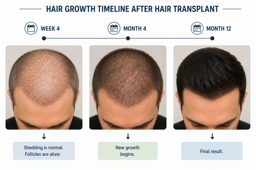 Hair Transplant Growth Timeline